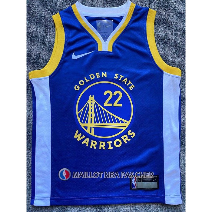 Maillot Enfant Golden State Warriors Andrew Wiggins NO 22 Icon Bleu